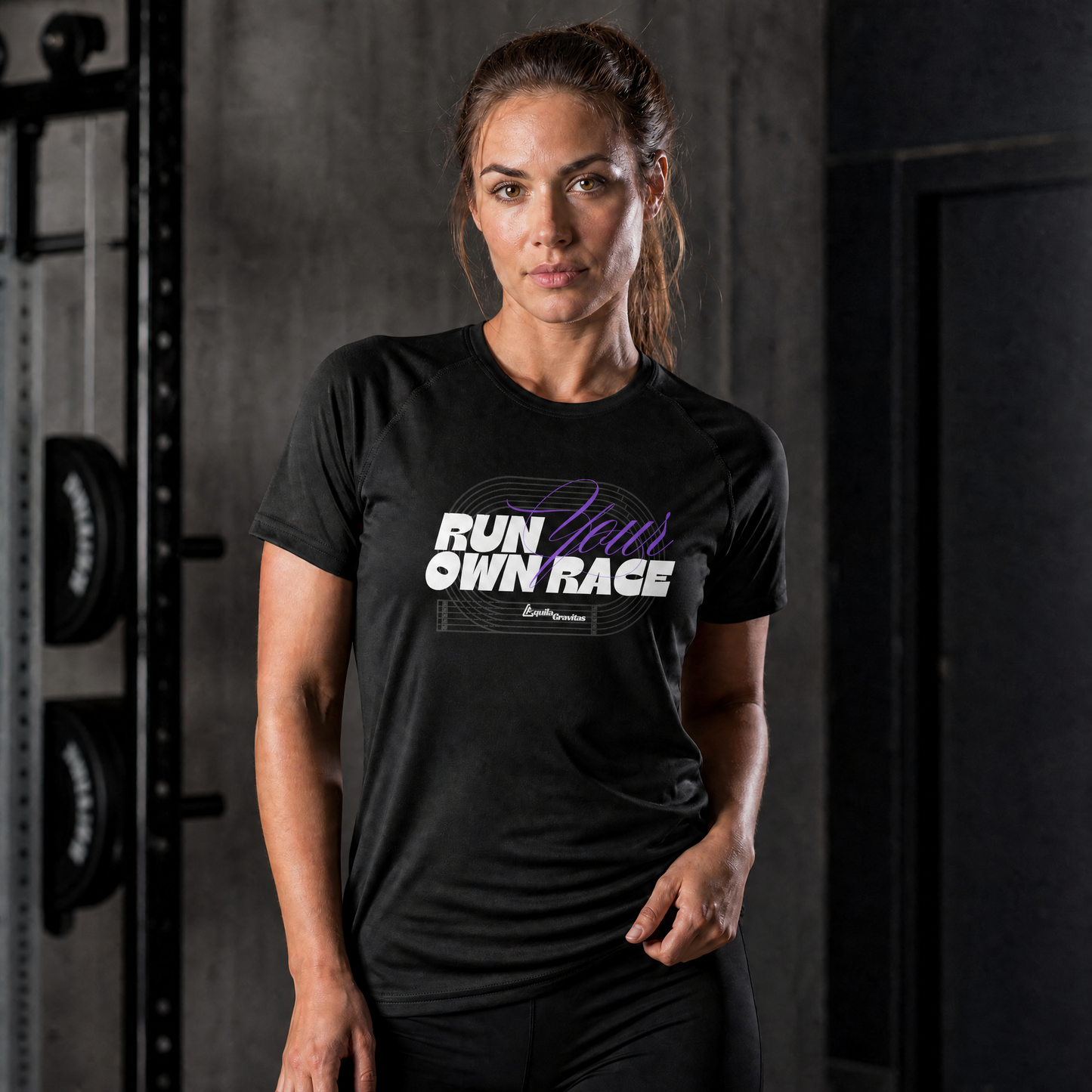 Run Your Own Race Performance T-Shirt - Black Melange