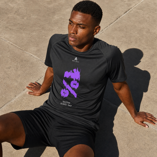 1% Better Every Day Performance T-Shirt - Charcoal