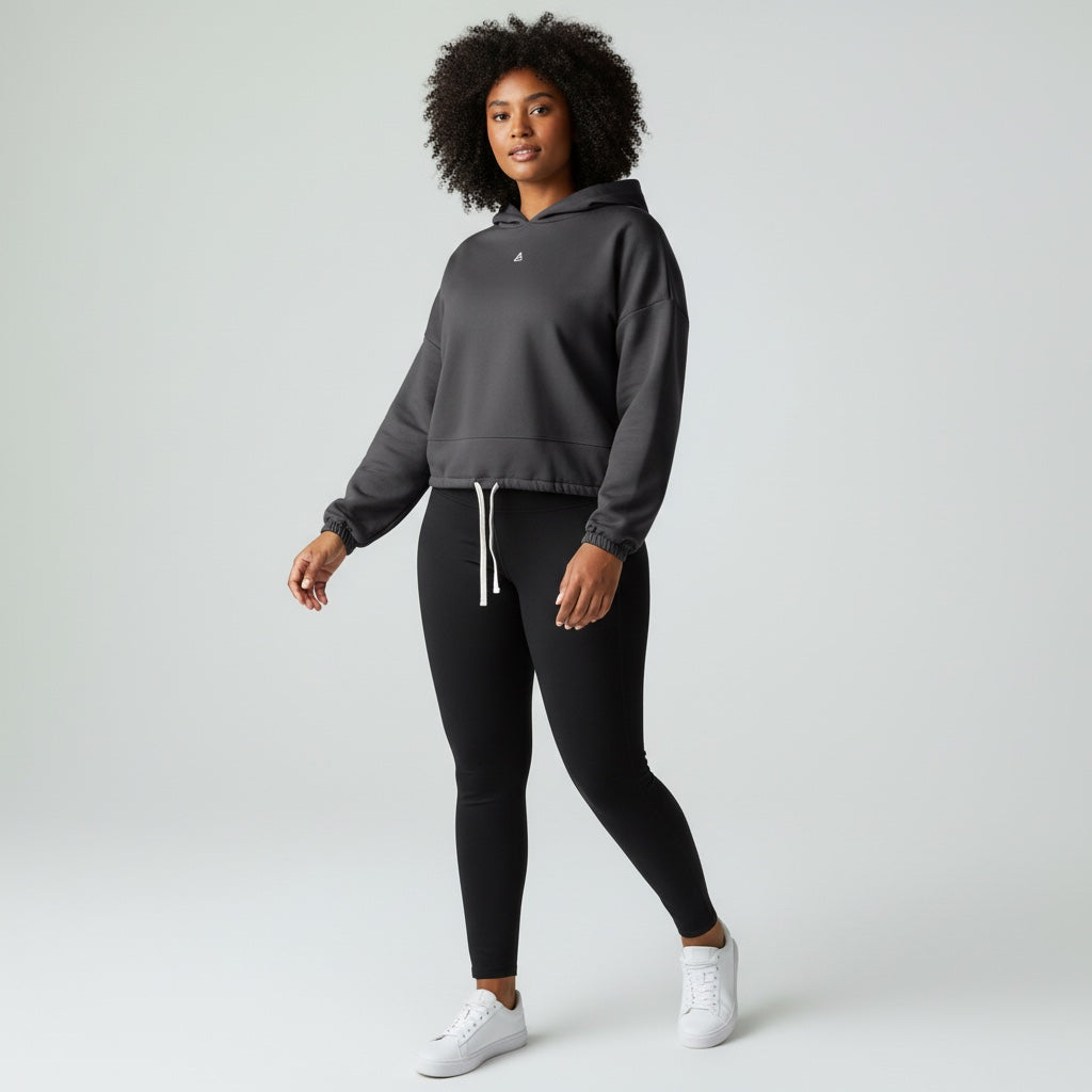 Rise • Endure • Conquer - Women Cropped Oversized Hoodie