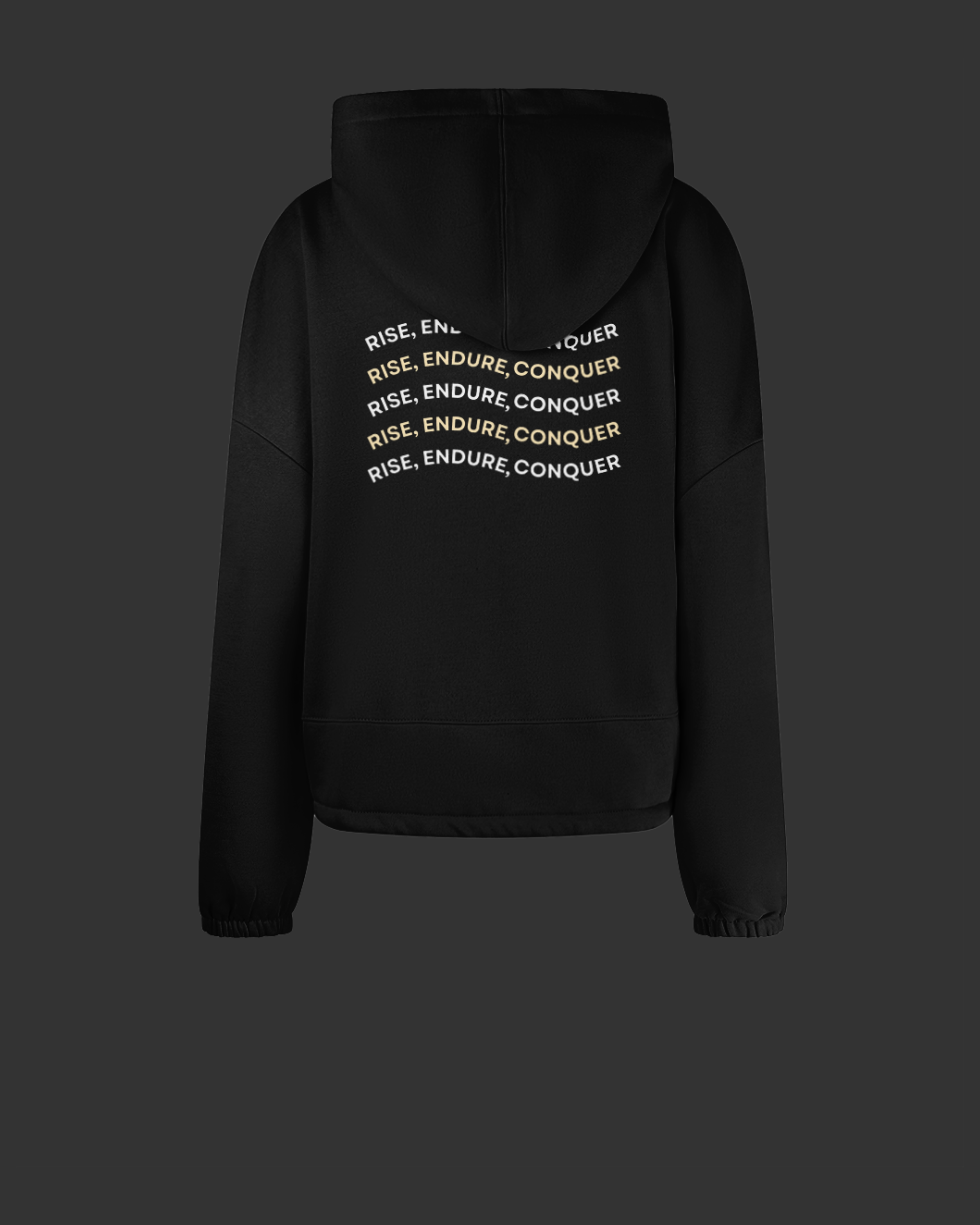 Rise • Endure • Conquer - Women Cropped Oversized Hoodie