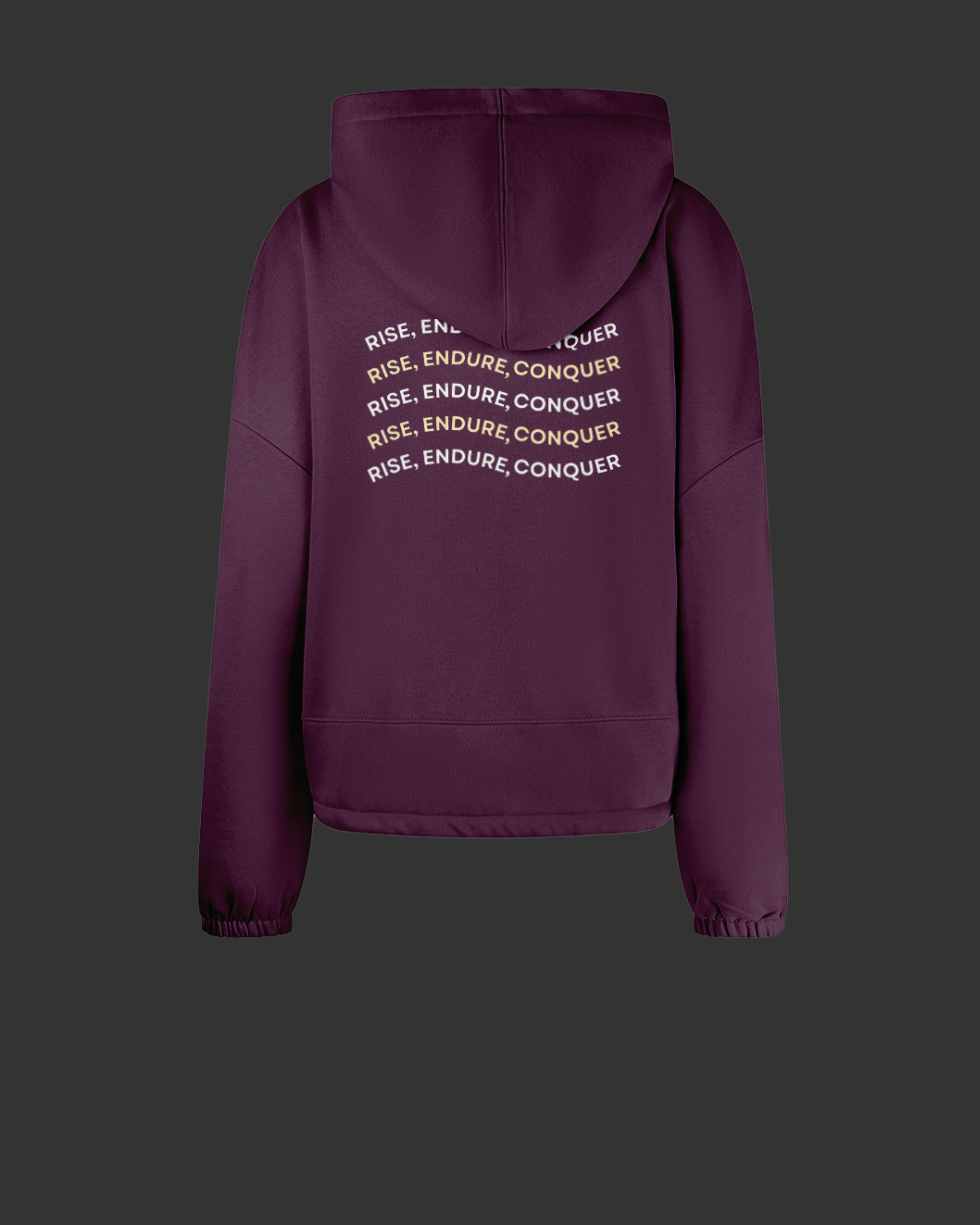 Rise • Endure • Conquer - Women Cropped Oversized Hoodie