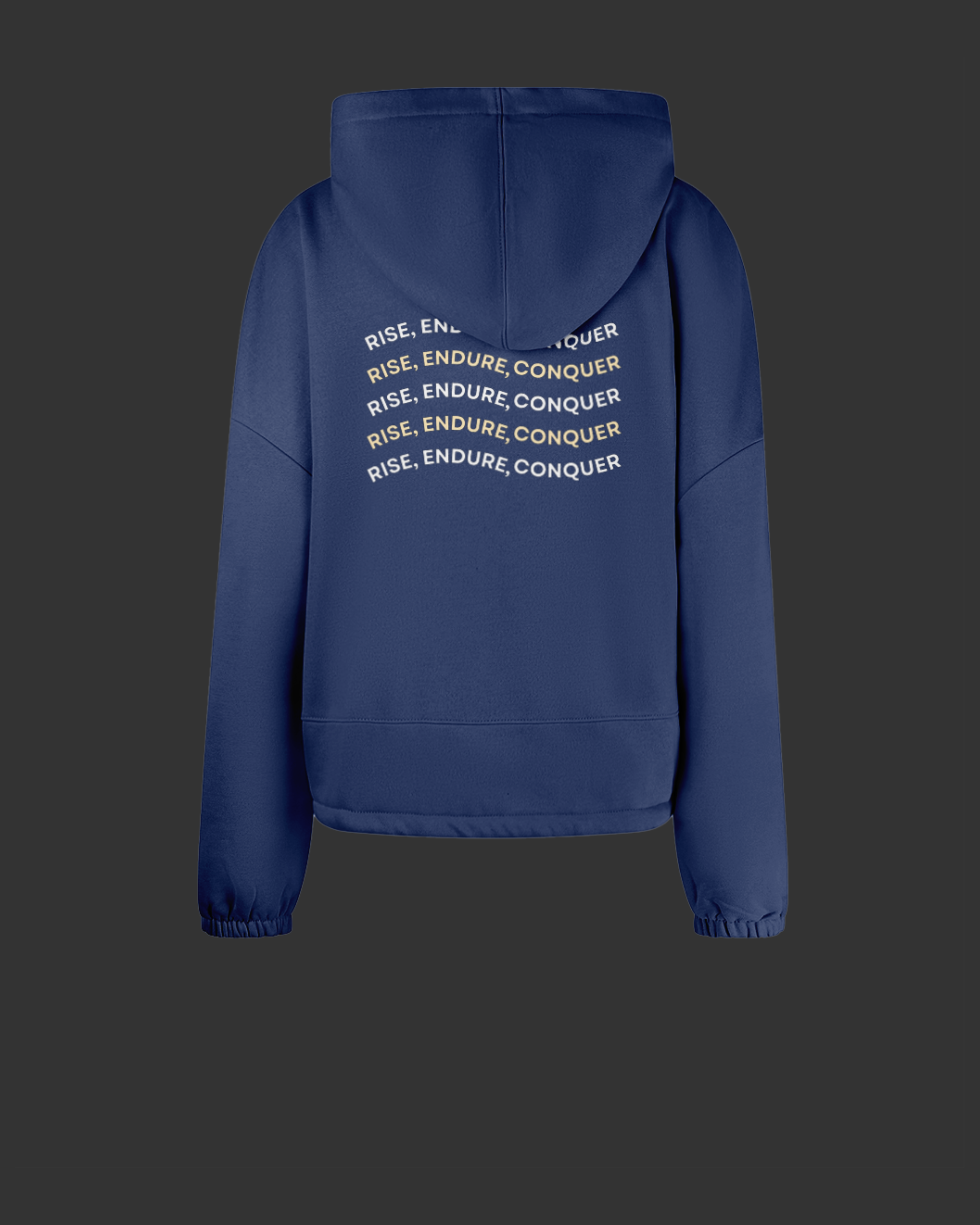 Rise • Endure • Conquer - Women Cropped Oversized Hoodie