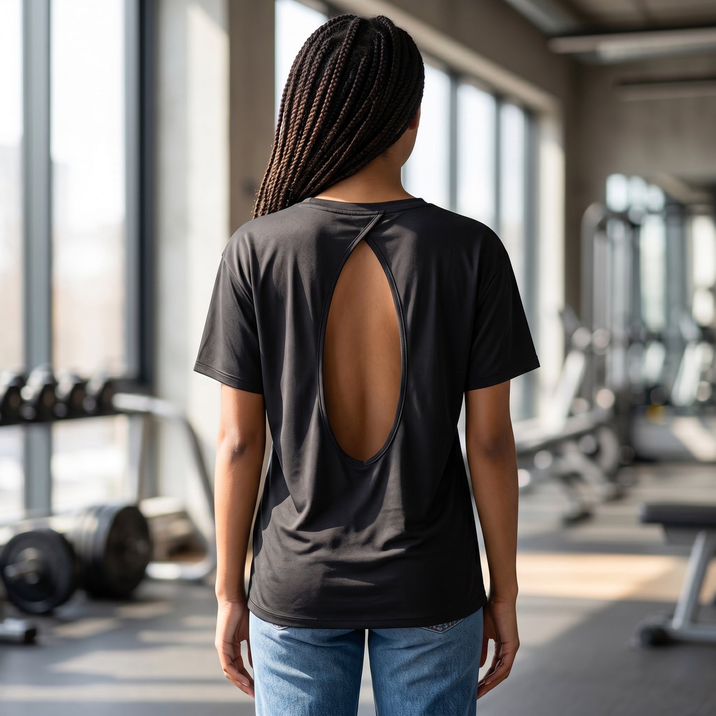 Rise Endure Conquer Open Back Tee - Black